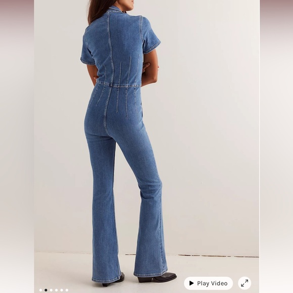 Free People Denim Jumpsuit - Picture 2 of 2